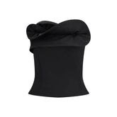 Magda Butrym Black Fleece Wool Top - IT38 | S