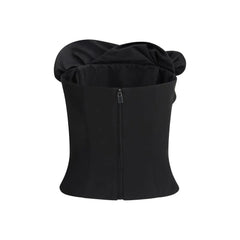 Magda Butrym Black Fleece Wool Top - IT38 | S
