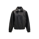 Magda Butrym Black Lambskin Leather Jacket - IT38 | S