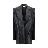 Magda Butrym Black Leather Jacket - IT36 | XS