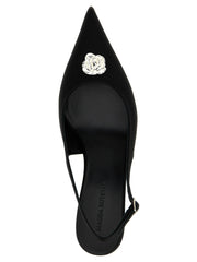 Magda Butrym Black Silk Mid Heel Pumps - EU37.5/US7.5