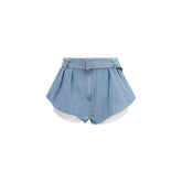 Magda Butrym Blue Cotton Bermuda Shorts - IT38 | S