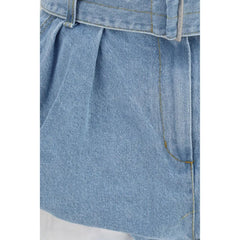 Magda Butrym Blue Cotton Bermuda Shorts - IT38 | S