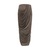 Magda Butrym Brown Copper Midi Skirt