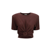 Magda Butrym Brown Copper T-Shirt - IT36 | XS