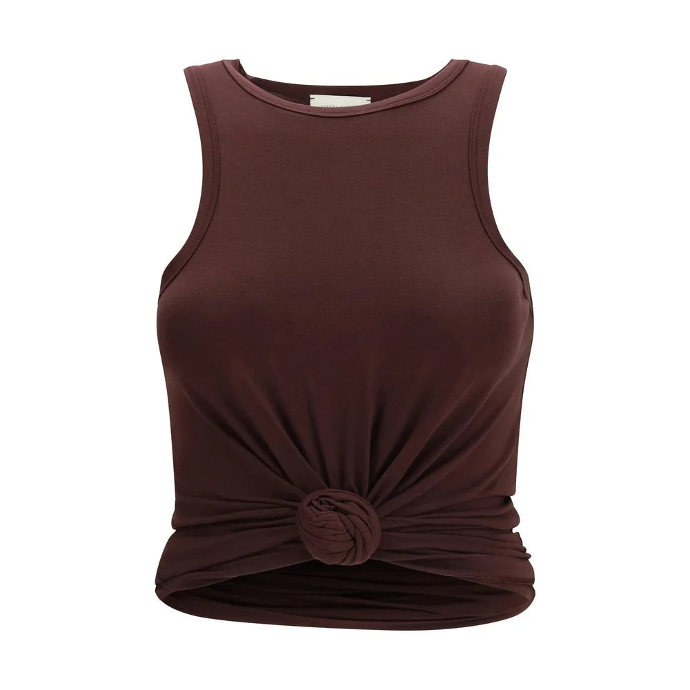 Magda Butrym Brown Cotton Sleeveles T-Shirt - IT38 | S