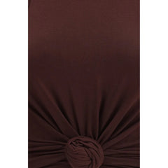 Magda Butrym Brown Cotton Sleeveles T-Shirt - IT38 | S