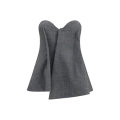 Magda Butrym Gray Wool Oves Aries Corset - 34 | XXS