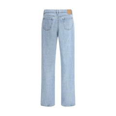 Magda Butrym Light Blue Cotton Straight-Leg Jeans - IT38 | S