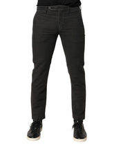 Maison Clochard Dark Gray Cotton Mid Waist Skinny Men Denim Jeans - W31