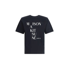 Maison Kitsuné Cotton T-Shirt with logo patch - T-Shirts