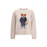 Maison Kitsuné Cream Merino Wool Sweatshirt
