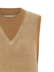 Maison Margiela Beige Virgin Wool Sleeveless Jacket