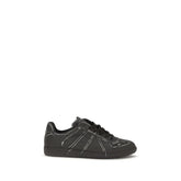 Maison Margiela Black Calf Leather Bos Taurus Low Top Sneakers - EU40/US7