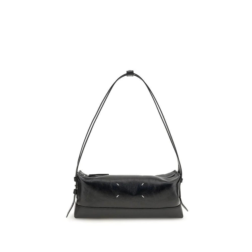 Maison Margiela Black Calf Leather Bos Taurus Shoulder Bag