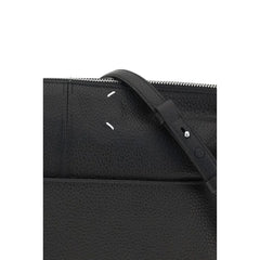 Maison Margiela Τσάντα ώμου Bos Taurus από δέρμα μοσχαριού, μαύρη