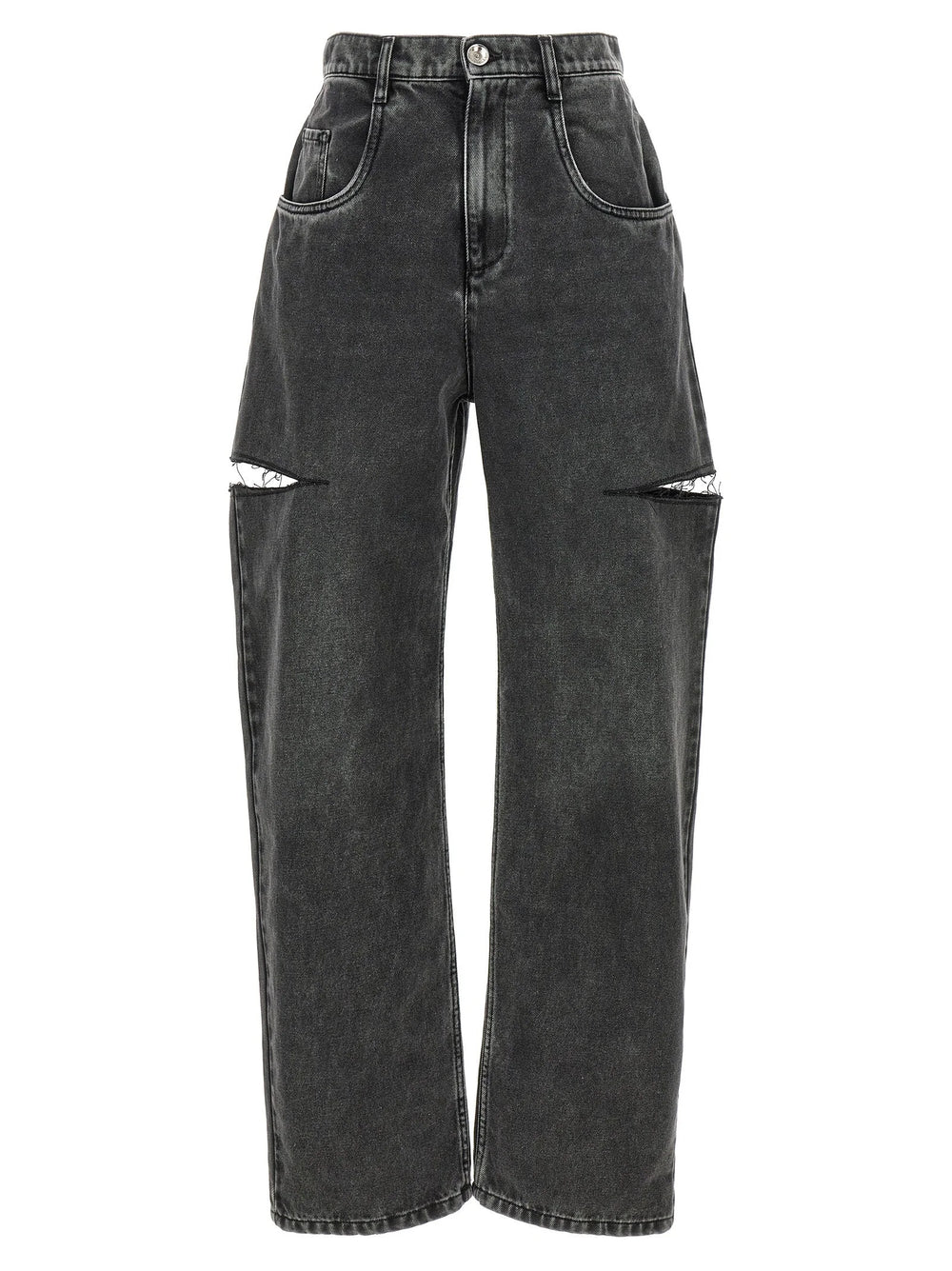 Maison Margiela Black Cotton Straight-Leg Jeans - IT36 | S