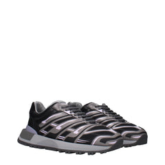 Maison Margiela Black Fabric Athletic Sneakers