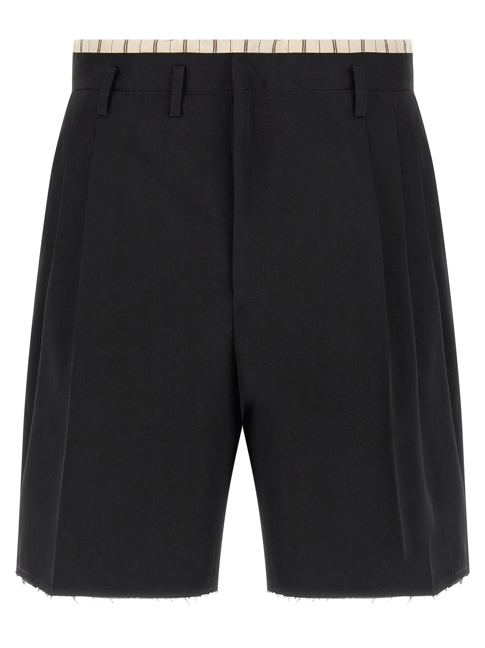 Maison Margiela Black Wool Bermuda Shorts - IT50 | L