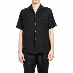 Maison Margiela Black Wool Shortsleeve Shirt - 48 | M