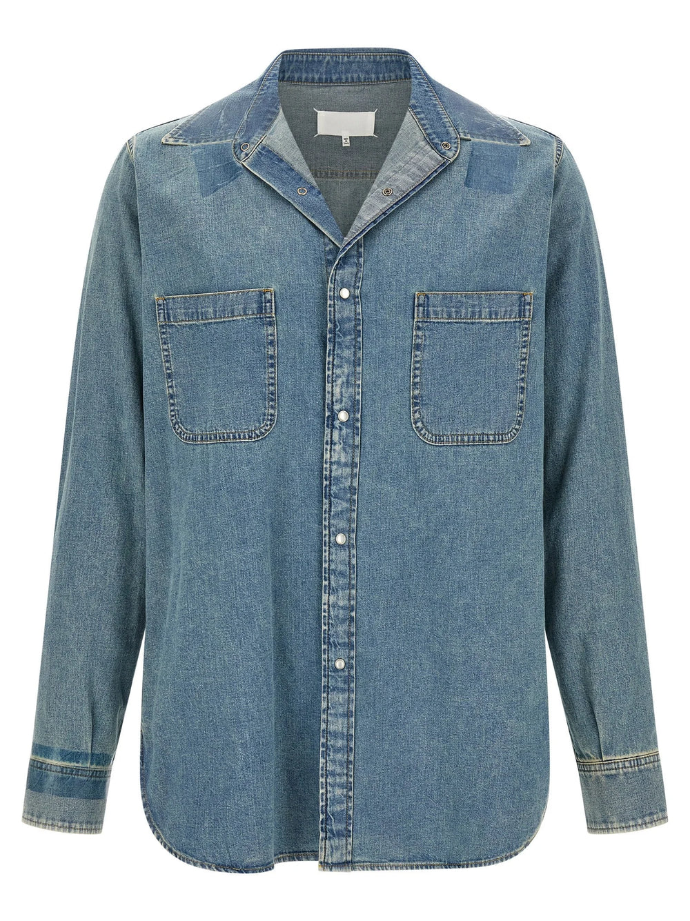 Maison Margiela Blue Cotton Blouse