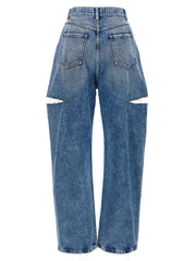 Maison Margiela Blue Cotton Straight-Leg Jeans - IT38