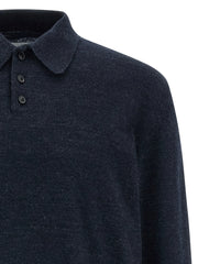 Maison Margiela Blue Wool Polo Shirt - XL