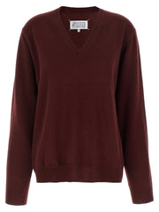 Maison Margiela Bordeaux Virgin Wool Cardigan - L