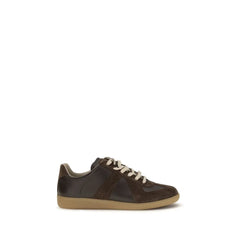 Maison Margiela Brown Calf Leather Bos Taurus Low Top Sneakers - EU40.5/US7.5