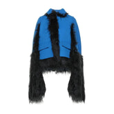 Maison Margiela Faux Fur Trimmed Cape Jacket - Capes