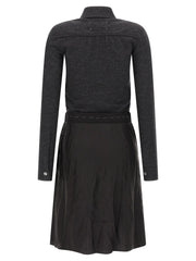 Maison Margiela Gray Virgin Wool Midi Dress