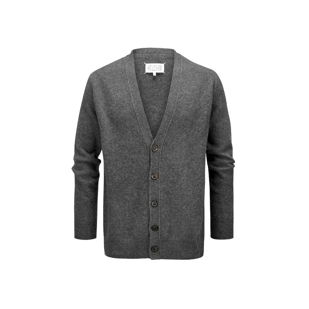 Maison Margiela Gray Wool Cardigan - L