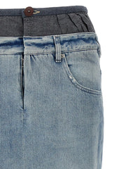 Maison Margiela Multicolor Cotton Mini Skirt