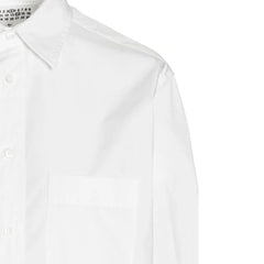 Maison Margiela Bílá bavlněná košile - 38