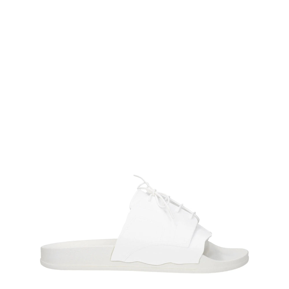 Maison Margiela White Cotton Slippers Sandals