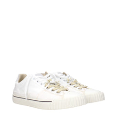 Maison Margiela Bílé kožené nízké tenisky - EU39/US6