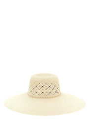 Maison Michel Beige Fabric Sunhat - S