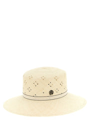 Maison Michel Beige Fabric Sunhat - S