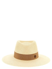 Maison Michel Beige Straw Fedora - S