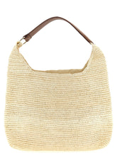 Sac bandoulière en raphia marron Maison Michel