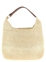 Maison Michel Brown Raffia Shoulder Bag