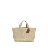 Manebi Beige Raffia Handbag