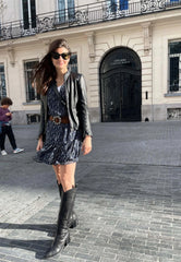 Mangará Atelier Black Calf Leather Knee-High Boots – Women’S Block Heel Riding Boots