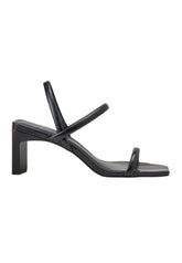 Mangará Atelier Black Goat Leather Sandals – 6.5 Cm Block Heel