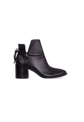 Mangará Atelier Black Leather Ankle Boots Attalea – Women’S Block Heel Booties