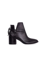 Mangará Atelier Black Leather Ankle Boots Attalea – Women’S Block Heel Booties