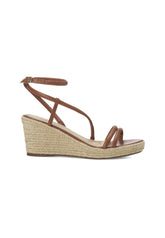 Mangará Atelier Brown Leather Espadrille Wedges Romã – Women’S Jute Platform Sandals