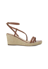 Mangará Atelier Brown Leather Espadrille Wedges Romã – Women’S Jute Platform Sandals