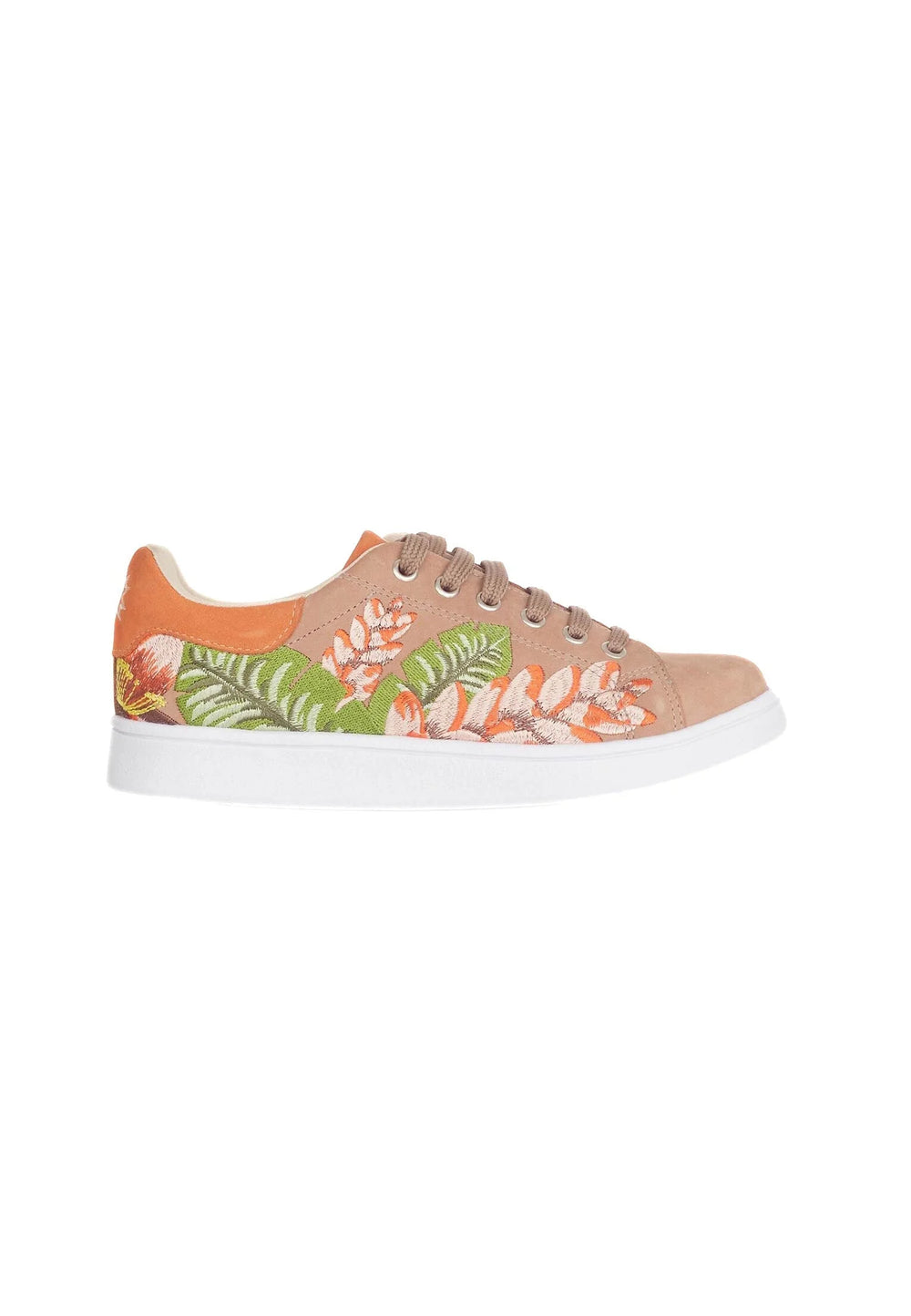 Mangará Atelier Floral Embroidered Suede Sneakers For Women - EU37/US7