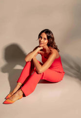 Mangará Atelier Orange Calf Leather Sandals Cereja – Women’S Summer Flat Tie-Up Shoes